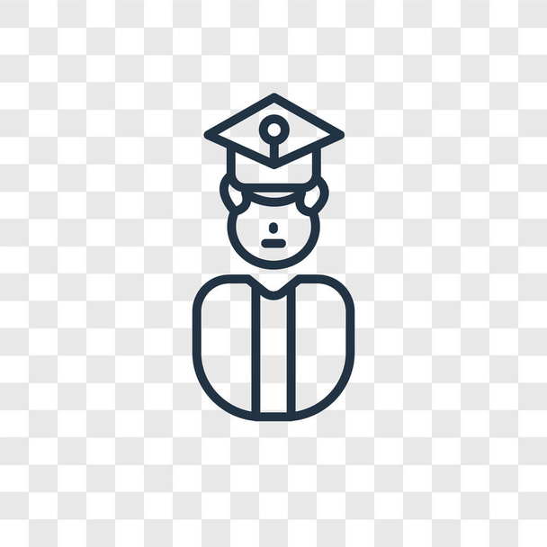 Bachelor-Vektor-Symbol isoliert auf transparentem Hintergrund, Bachelor-Logo-Design - Vektor, Bild
