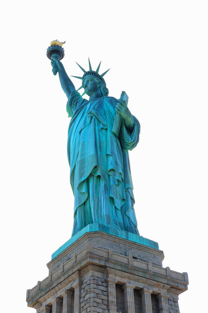 The Statue of Liberty isolated on white, New York City - 写真・画像