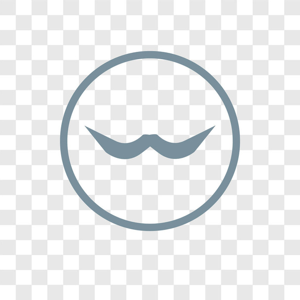 Bajuszt vector icon elszigetelt átlátszó háttér, bajuszt logo tervezés - Vektor, kép