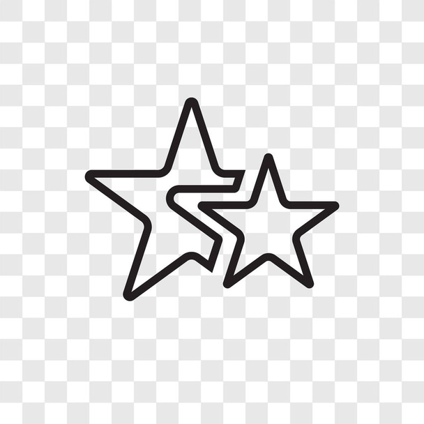 つ星ロゴ デザイン、透明な背景に分離された星ベクトル アイコン - ベクター画像