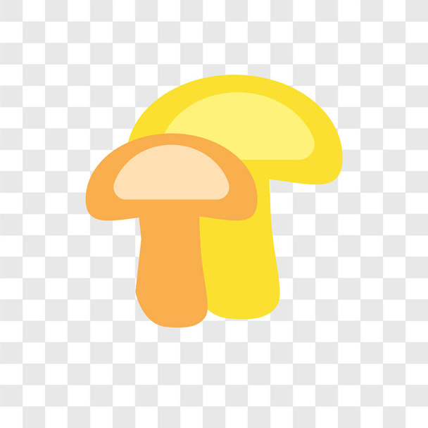 Pilz-Vektorsymbol isoliert auf transparentem Hintergrund, Pilz-Logo-Design - Vektor, Bild