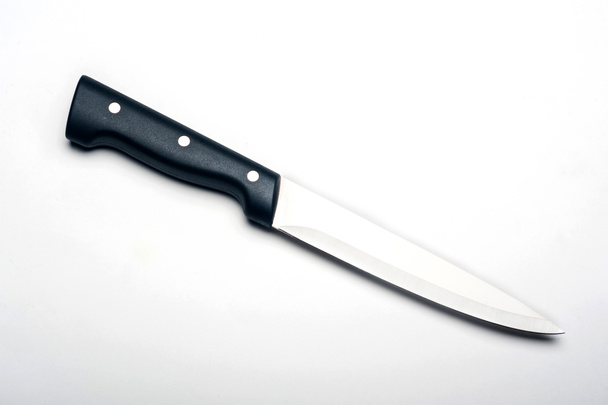 couteau de cuisine sur fond blanc - Photo, image