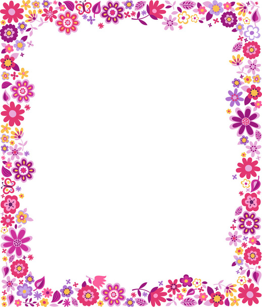 квітковий візерунок рамка рамки
 - Вектор, зображення
