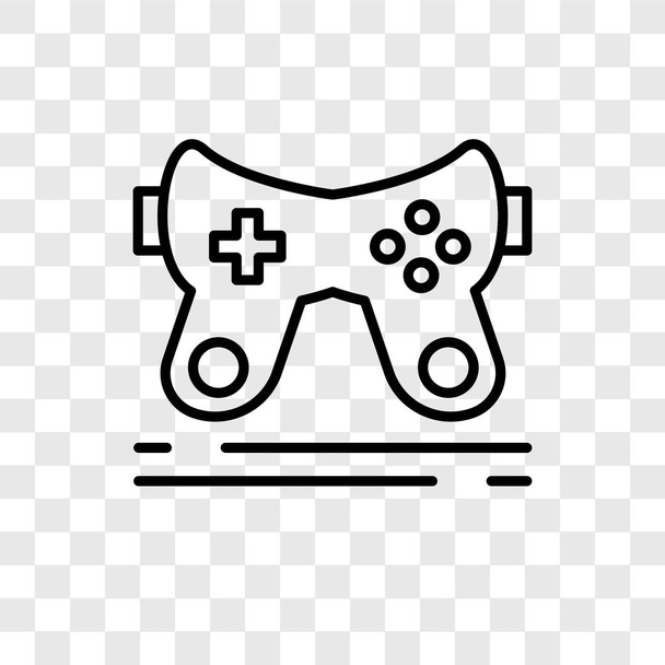 Saydam arka plan üzerinde oyun konsolu logo tasarımı izole oyun konsolu vektör simgesi - Vektör, Görsel