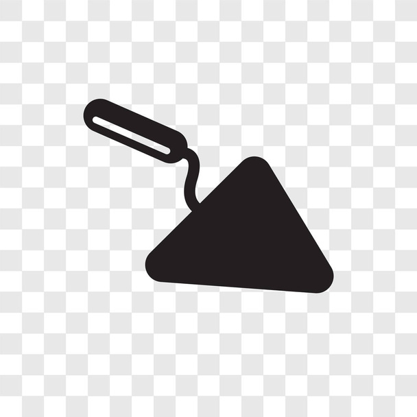 Trowel vector icon isolated on transparent background, Trowel lo - Vector, Image