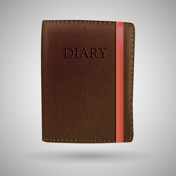 Leather diary book vector illustration  - Vector, Image
