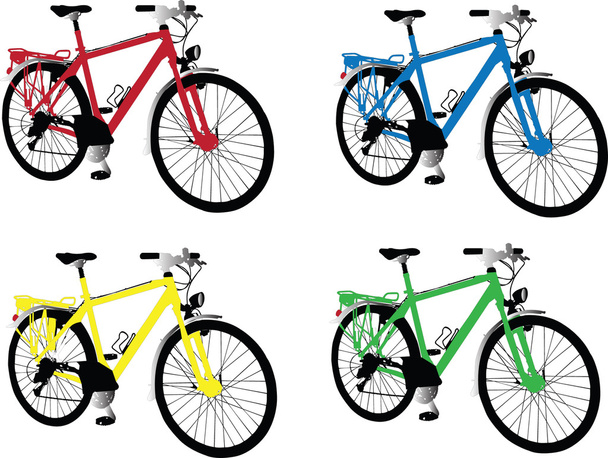 Bike in different colors - Vektori, kuva