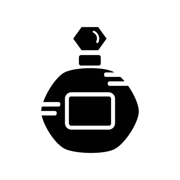 Icono de perfume vector aislado sobre fondo blanco, Perfume signo transparente, símbolos de moda negro
 - Vector, imagen