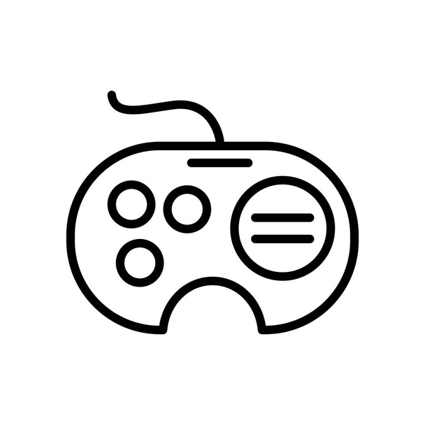 Sega Gamepad icon vector isolated on white background, Sega Gamepad transparent sign , linear and stroke elements in outline style - Vector, Image