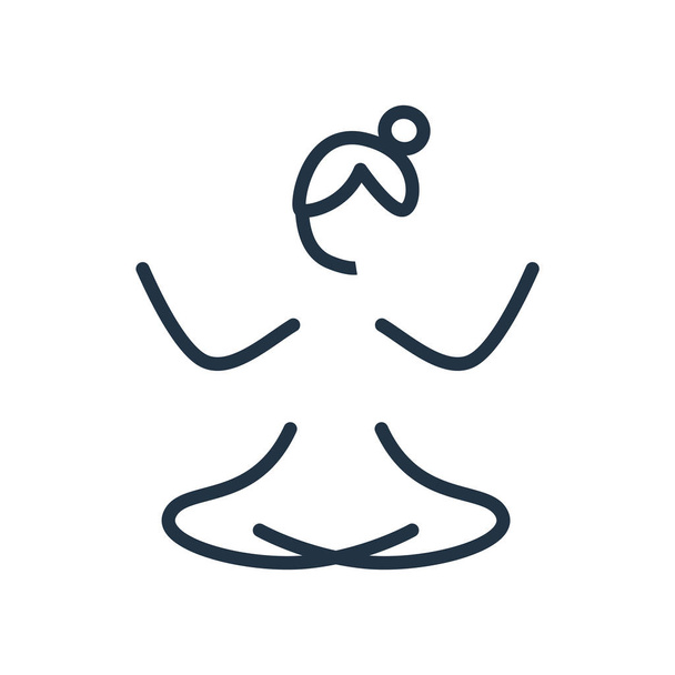 Vetor de ícone de meditação isolado no fundo branco, sinal transparente de meditação
 - Vetor, Imagem