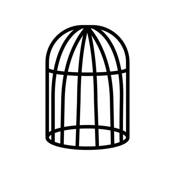 Cage icône vecteur isolé sur fond blanc, Cage signe transparent
 - Vecteur, image