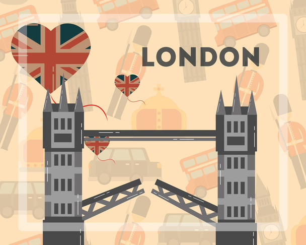 liefde bezoek Londen - Vector, afbeelding