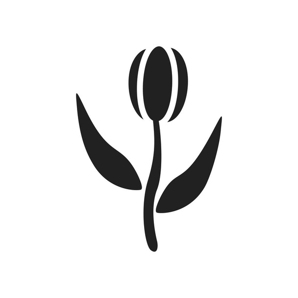 Иконка тюльпана вектор изолирован на белом фоне, Тюльпан прозрачный знак, сельскохозяйственные символы
 - Вектор,изображение