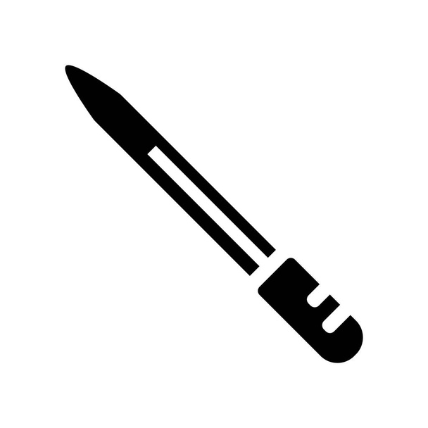 Ongle fichier icône vecteur isolé sur fond blanc, Ongle fichier signe transparent, symboles de mode noir
 - Vecteur, image
