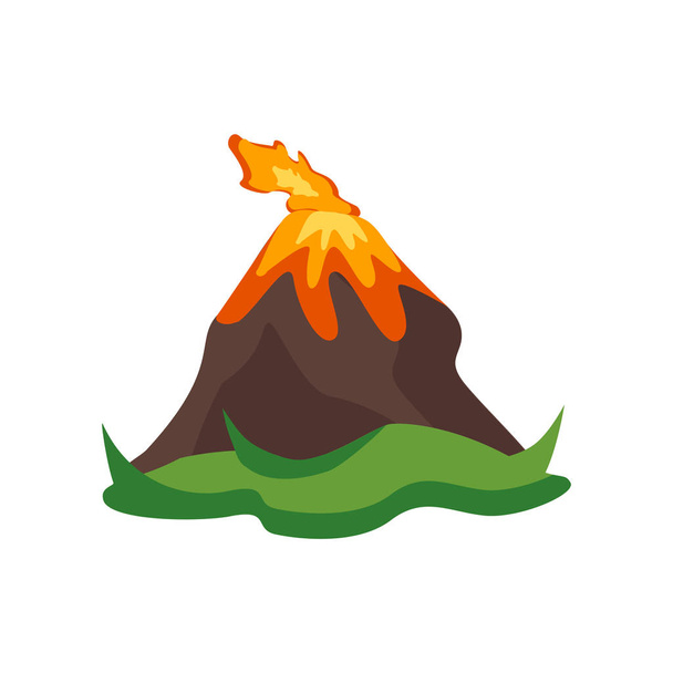 Volcan icône vecteur isolé sur fond blanc, Volcan signe transparent, symboles magiques colorés
 - Vecteur, image