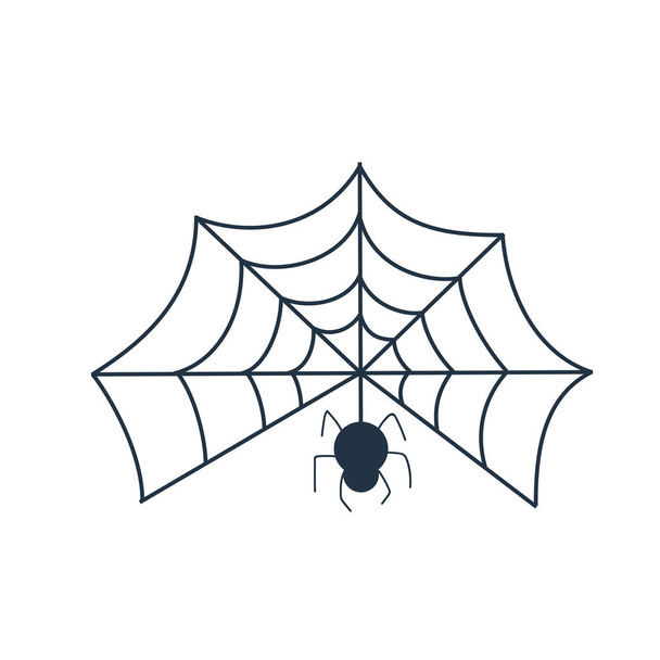Spider icon vector isolated on white background, Spider transparent sign - Vector, Image