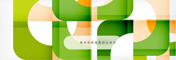 Colorful squares composition abstract banner. Illustration for business brochure or flyer, presentation and web design layout - Vector, Image