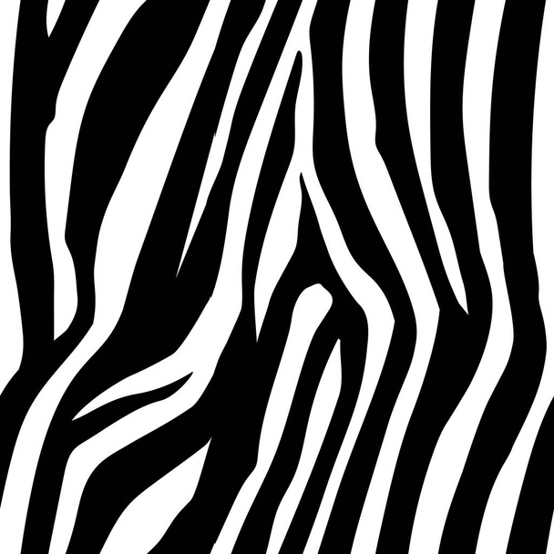 Zebra strepen naadloze patroon. Zebra print, huid van een proefdier, tijger strepen, abstracte patroon, lijn achtergrond, stof. Geweldige hand getrokken vectorillustratie. Poster, banner. Zwart-wit illustraties, mon - Vector, afbeelding