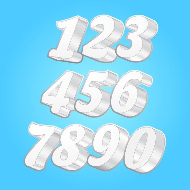 3d Alphabets Fonts Numbers - Vetor, Imagem