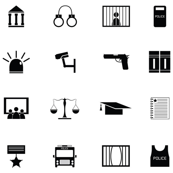the law icon set - Vector, Image