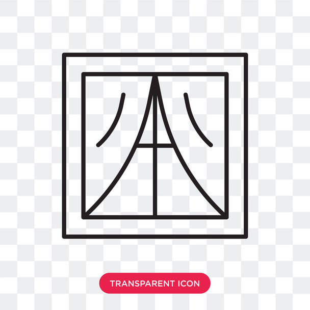 Vorhänge Vektor-Symbol isoliert auf transparentem Hintergrund, Vorhang - Vektor, Bild