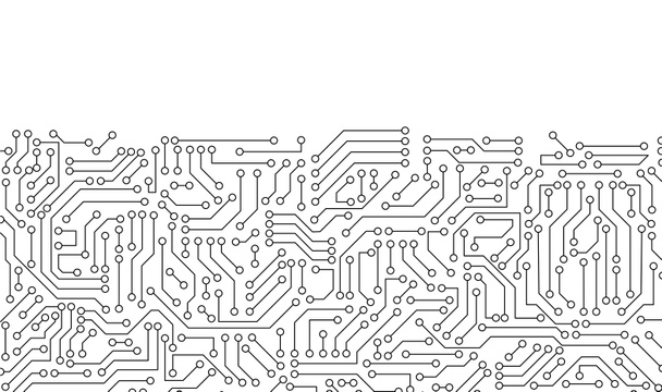 白の基板パターン テクスチャ。ハイテク デジタル コンピューター技術の概念の背景。3 d の抽象的なイラスト. - 写真・画像