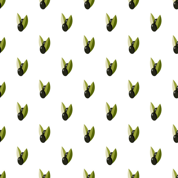 Vector seamless pattern of olive. Seamless pattern. - Вектор,изображение