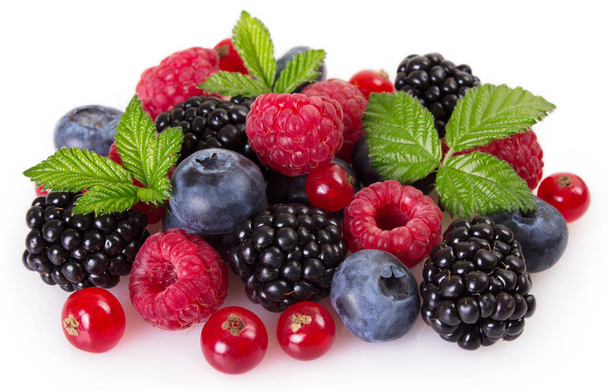 fresh berries isolated on white background - Photo, image