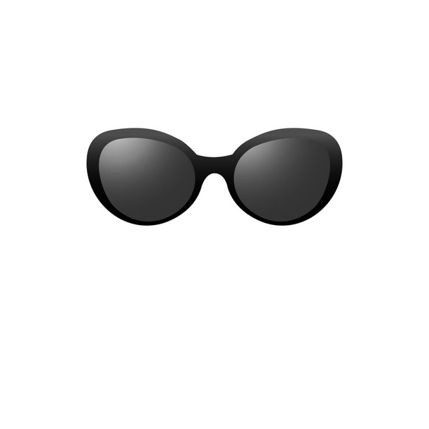 Hipster sunglasses with dark glass on a white background. Vector isolated picture. - Vektori, kuva