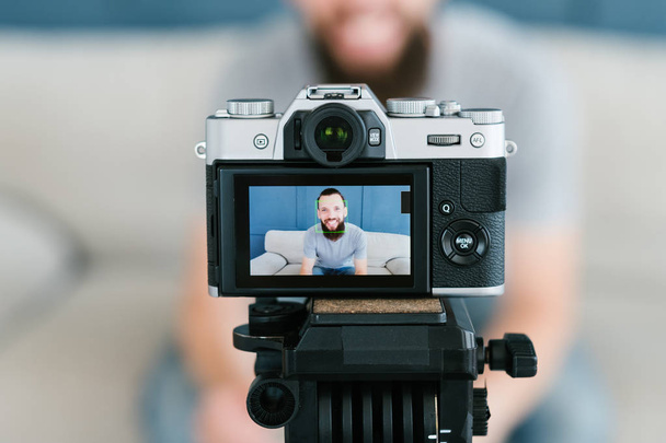 social media influencer man shoot video technology - Valokuva, kuva