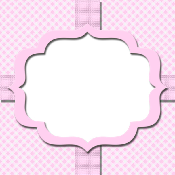 Розовый Джингем с ленточным фоном для вашего послания или приглашения
 - Фото, изображение