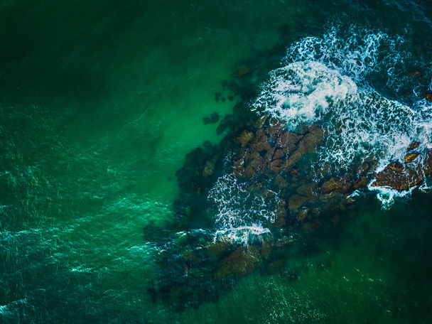 Aerial shot of Mil Palmeras seashore, Spain - Фото, зображення