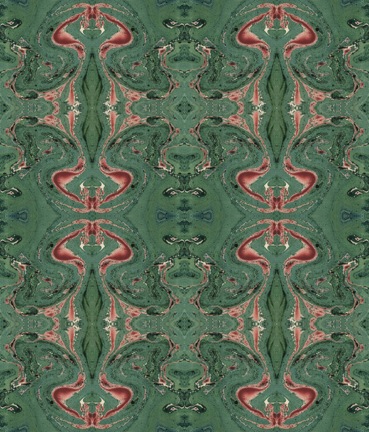 Seamless ornament in the form of a kaleidoscope. Seamless woven pattern. Design print for textile, fabric, wallpaper, background. Can be used for printing on paper, packaging, in textiles. - Photo, Image