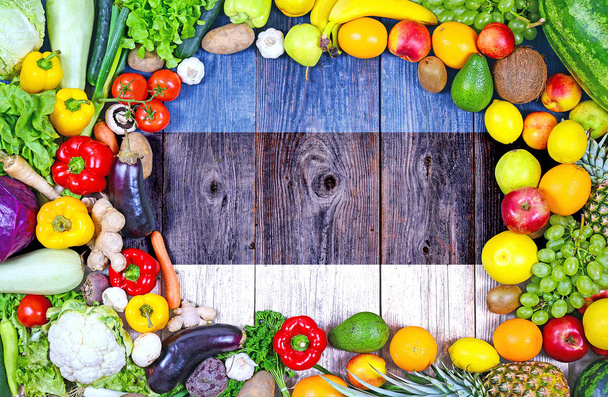 Fresh fruits and vegetables from Estonia - Photo, Image
