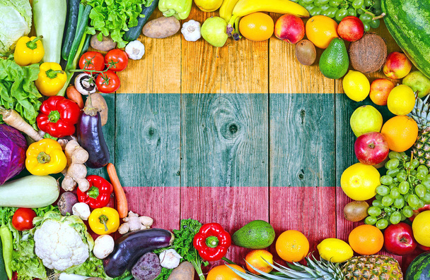 Fresh fruits and vegetables from Lithuania - Photo, Image