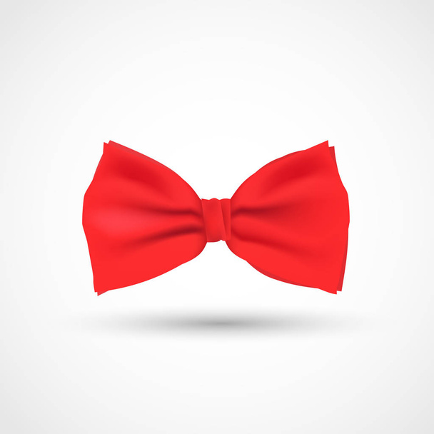 Beautiful red ribbon bow vector illustration - Wektor, obraz