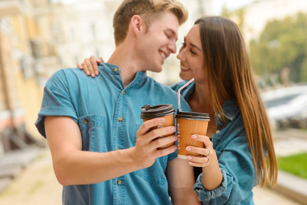Coffee for young couple - Foto, imagen