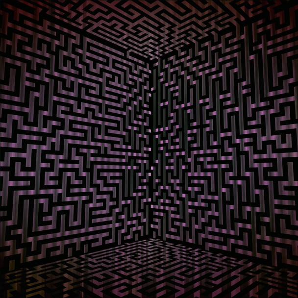 темний затінений тривимірний технологічний лабіринт
 - Фото, зображення
