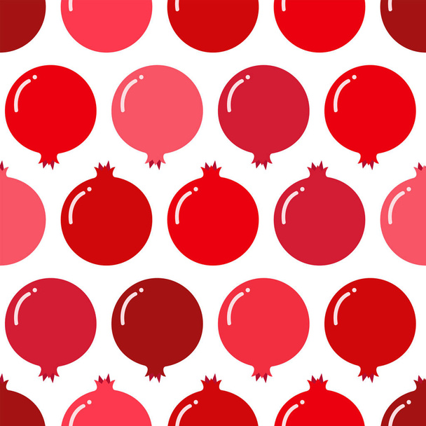 Pomegranate seamless vector pattern. Flat style - Vector, Image