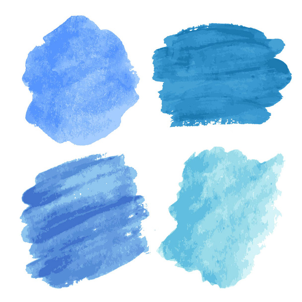青い水彩汚れベクトル - ベクター画像