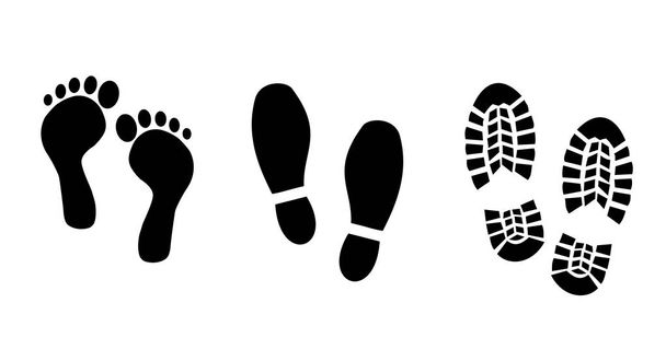 Foot prints set vector - Vector, Image