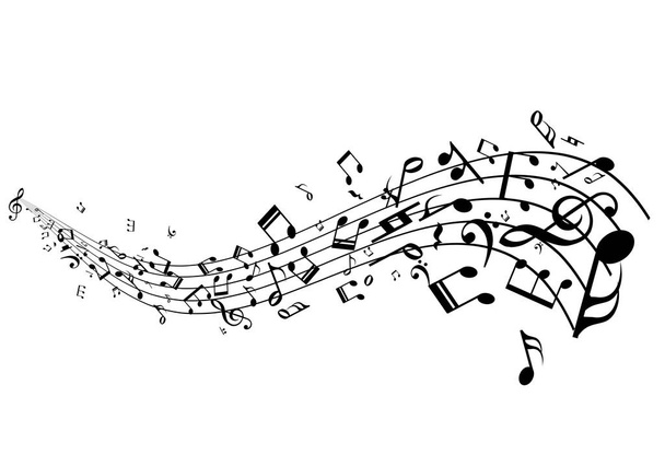 Σύνολο μουσικής σημειώσεις διάνυσμα - Διάνυσμα, εικόνα