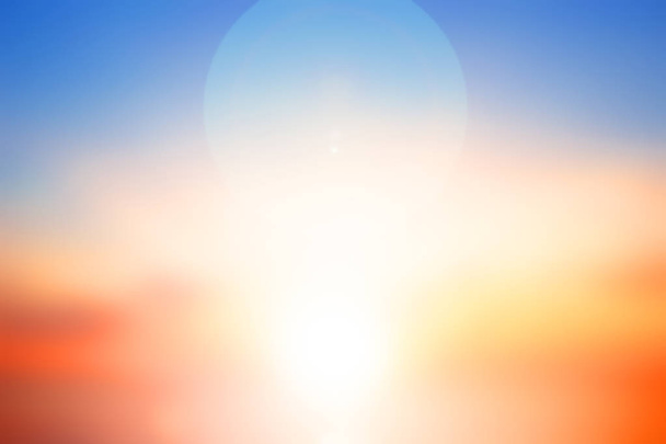 Παγκόσμιο περιβάλλον ημέρα έννοια: ήλιος φως και αφηρημένο θολή φόντο φθινοπωρινές Ανατολή ηλίου - Φωτογραφία, εικόνα