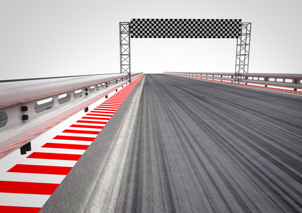 race circuit finish line perspective - Photo, Image