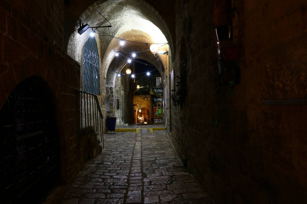 narrow street in the old city in Israel  - Photo, Image