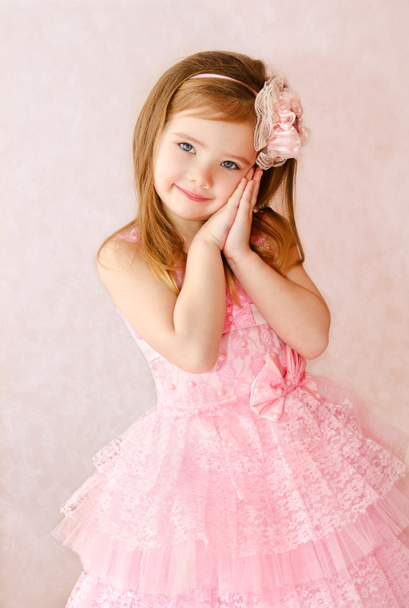 Portrait of cute smiling little girl - Фото, изображение