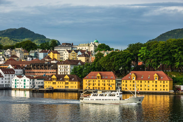 Blick auf die Stadt Bergen in Norwegen. - Foto, Bild