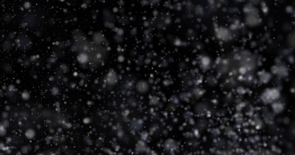 Снег на черном фоне
 - Фото, изображение