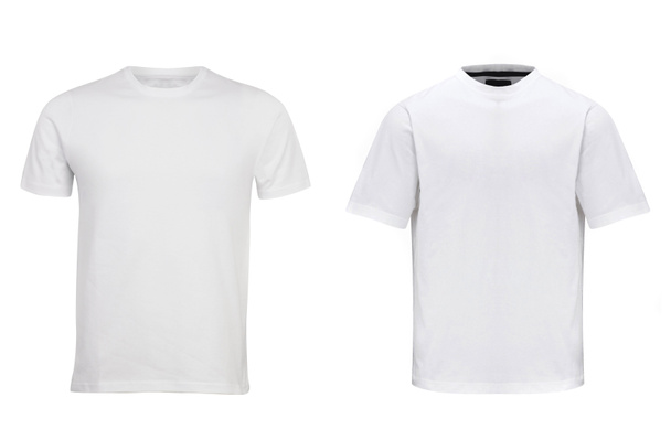deux différents T-shirt blanc isolé sur blanc
 - Photo, image