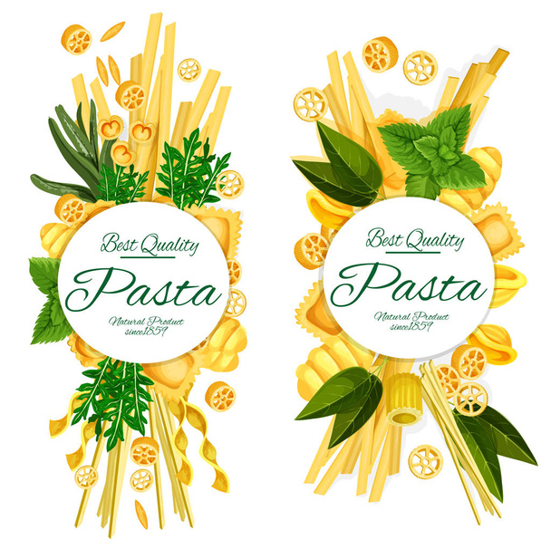 beste Qualität italienische Pasta Lebensmittel Vektorplakate - Vektor, Bild